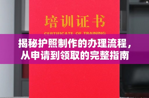 陆河揭秘护照制作的办理流程，从申请到领取的完整指南